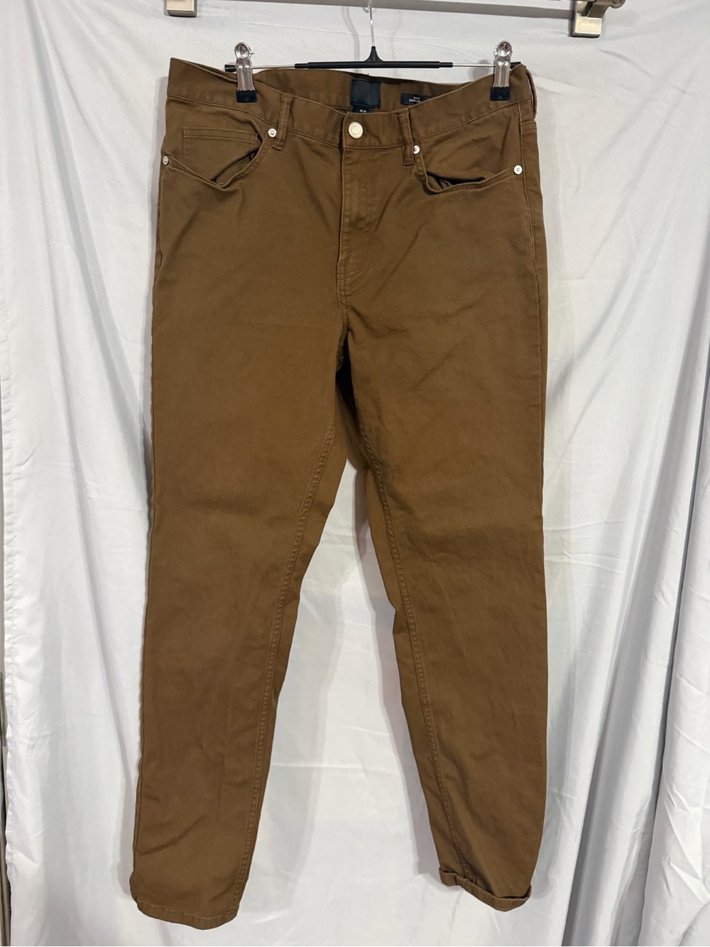 H&M Men Slim Straight Jeans Brown